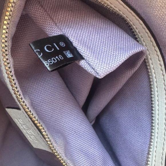 Authentic Gucci Floral Canvas White Leather Dome Satchel Crossbody Bag - Picture 9 of 15